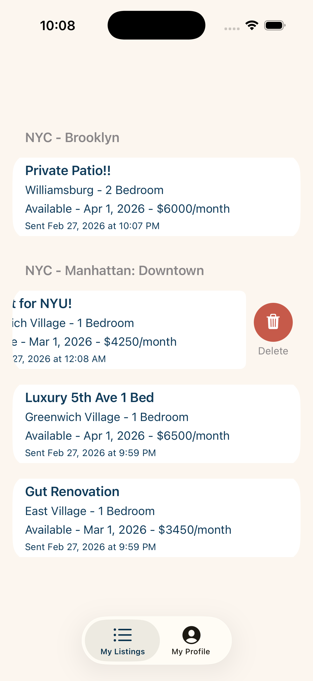 RENTxR app screenshot, slide 2